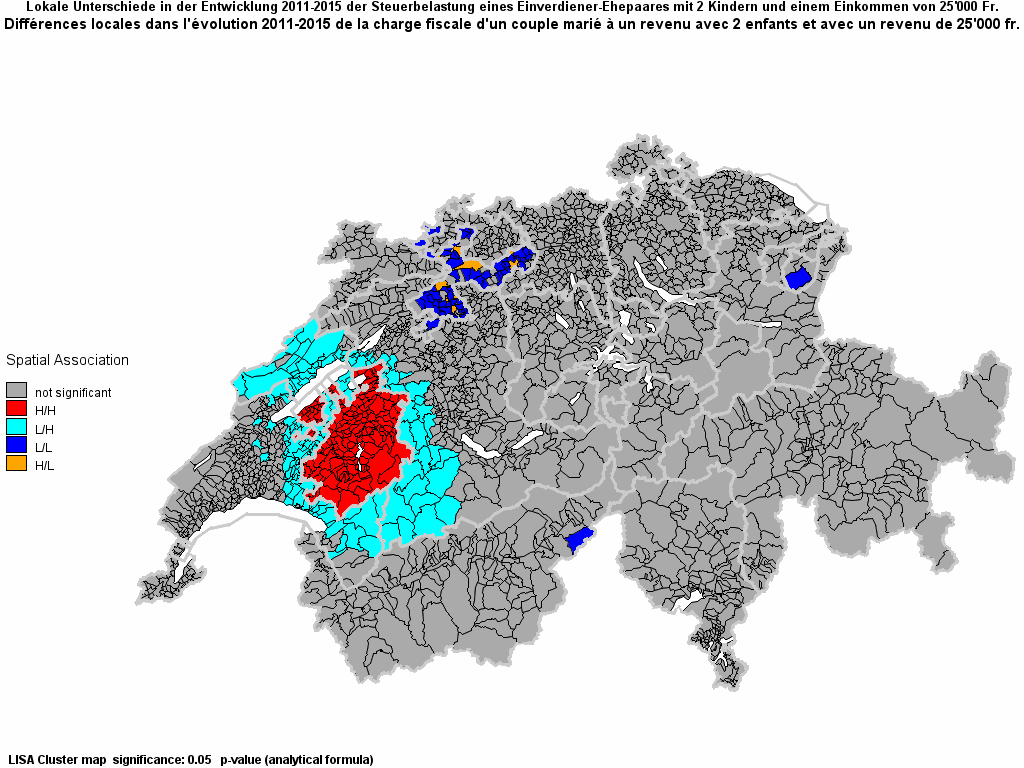 Choropleth map of clus