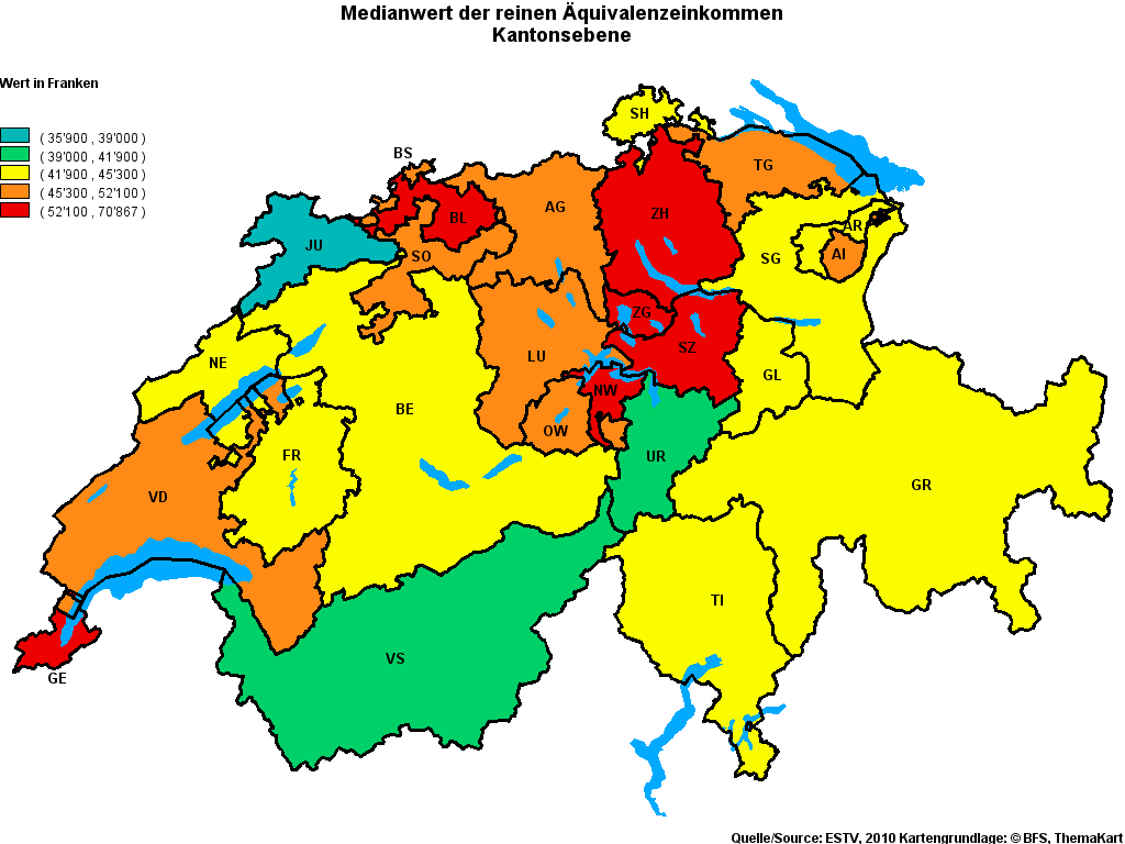 Choropleth map of rvariable