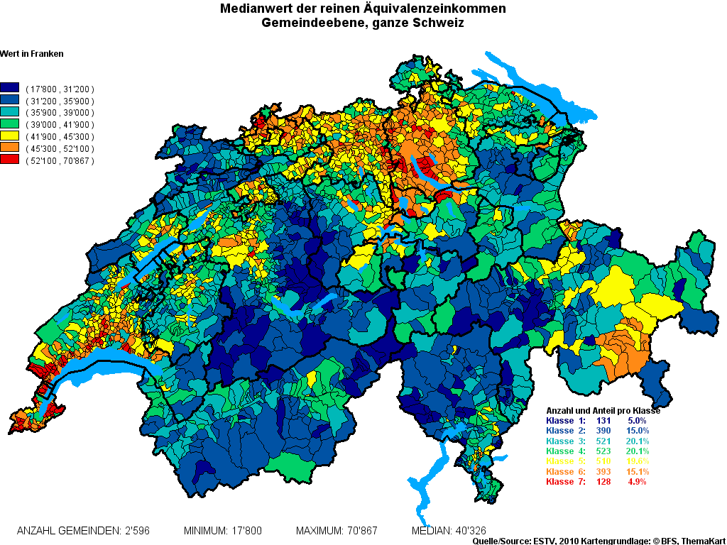 Choropleth map of rvariable