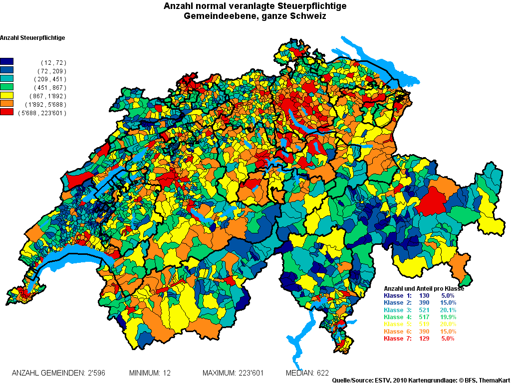 Choropleth map of rvariable