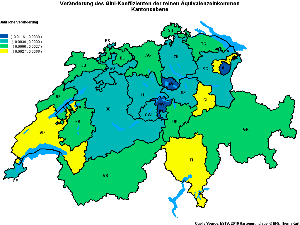 Choropleth map of rvariable