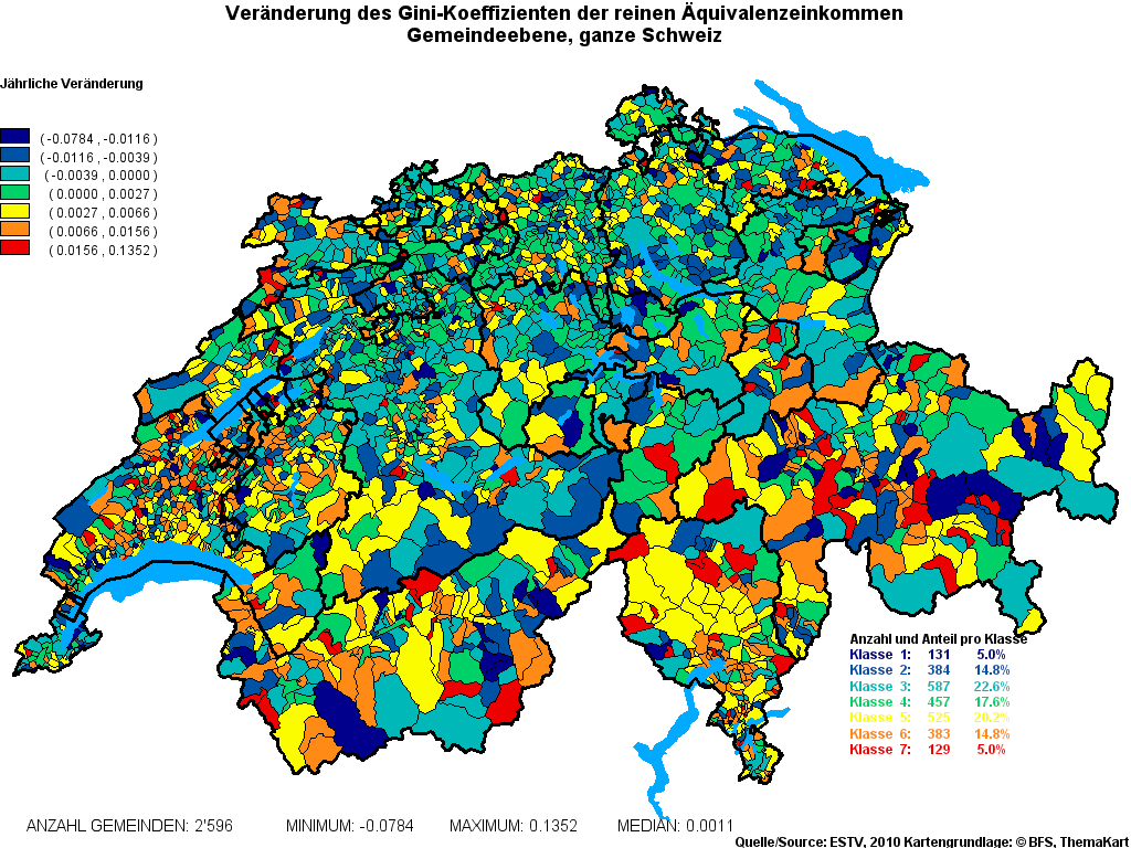 Choropleth map of rvariable