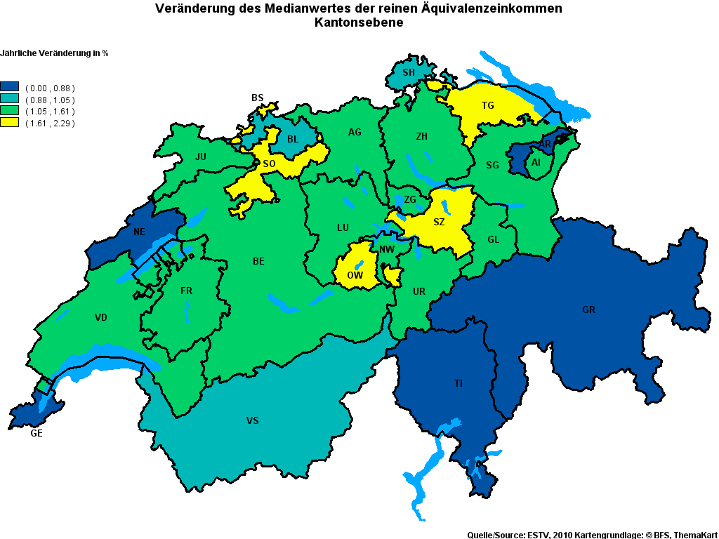 Choropleth map of rvariable