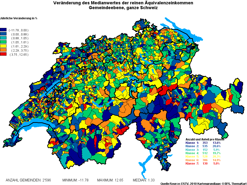 Choropleth map of rvariable