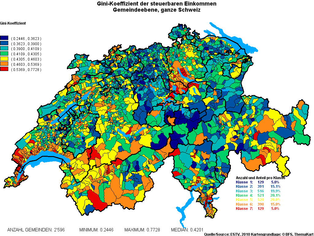 Choropleth map of rvariable