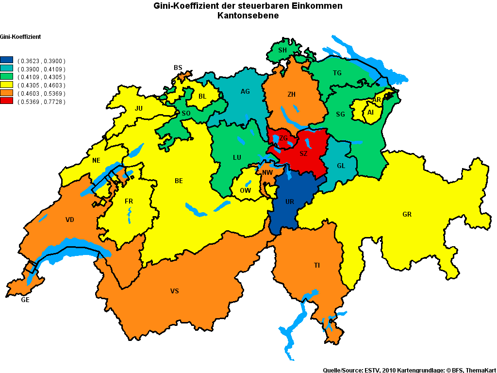 Choropleth map of rvariable