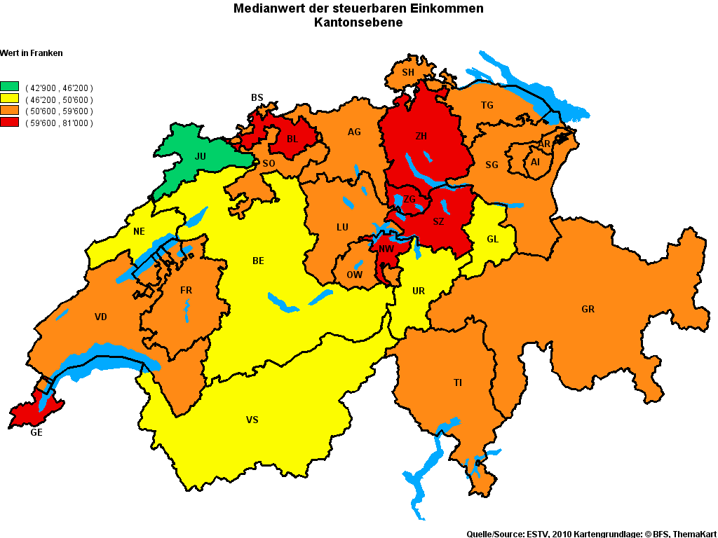 Choropleth map of rvariable