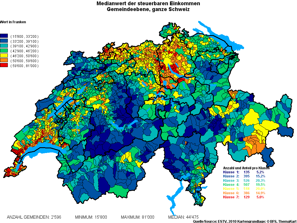 Choropleth map of rvariable