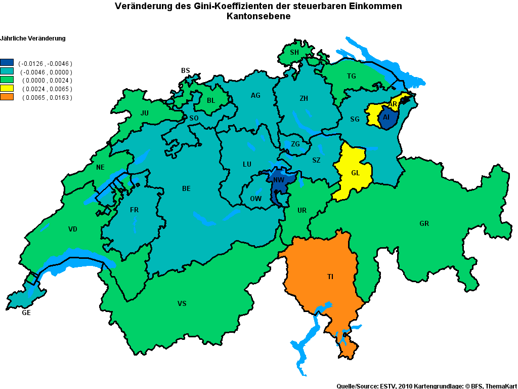 Choropleth map of rvariable