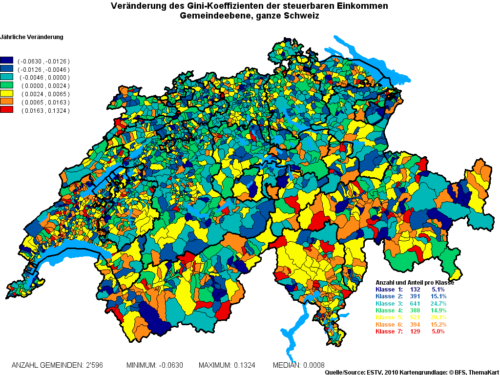 Choropleth map of rvariable