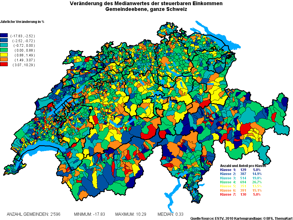 Choropleth map of rvariable