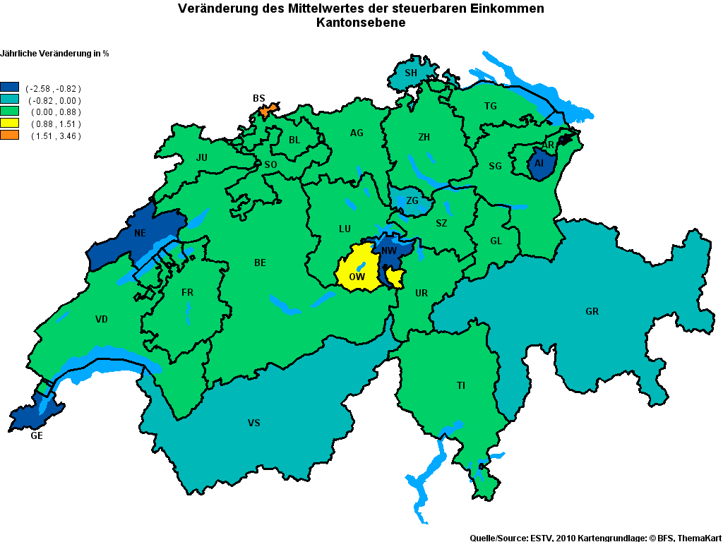 Choropleth map of rvariable