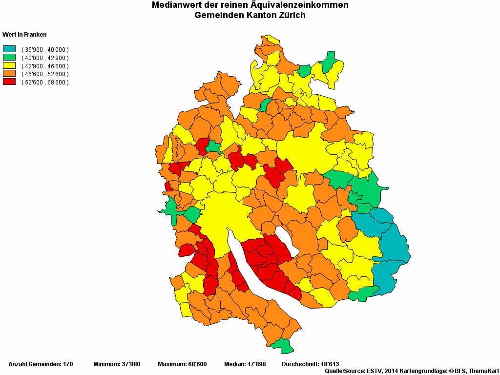 Choropleth map of rvariable