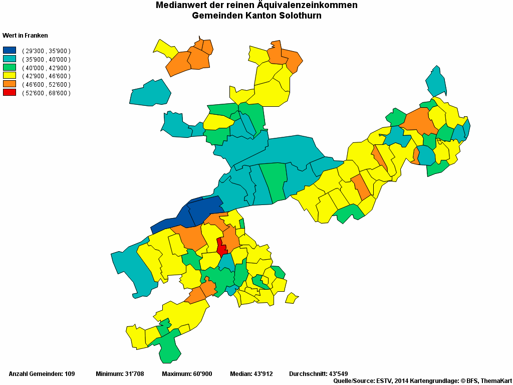 Choropleth map of rvariable