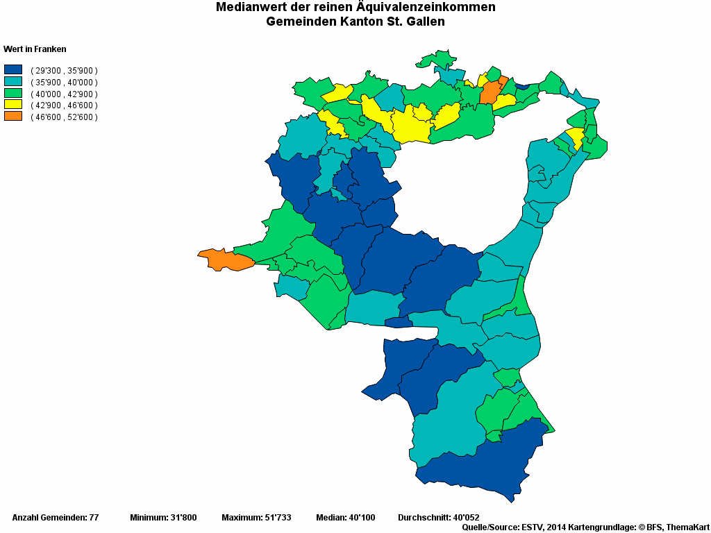 Choropleth map of rvariable