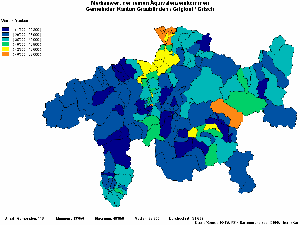 Choropleth map of rvariable
