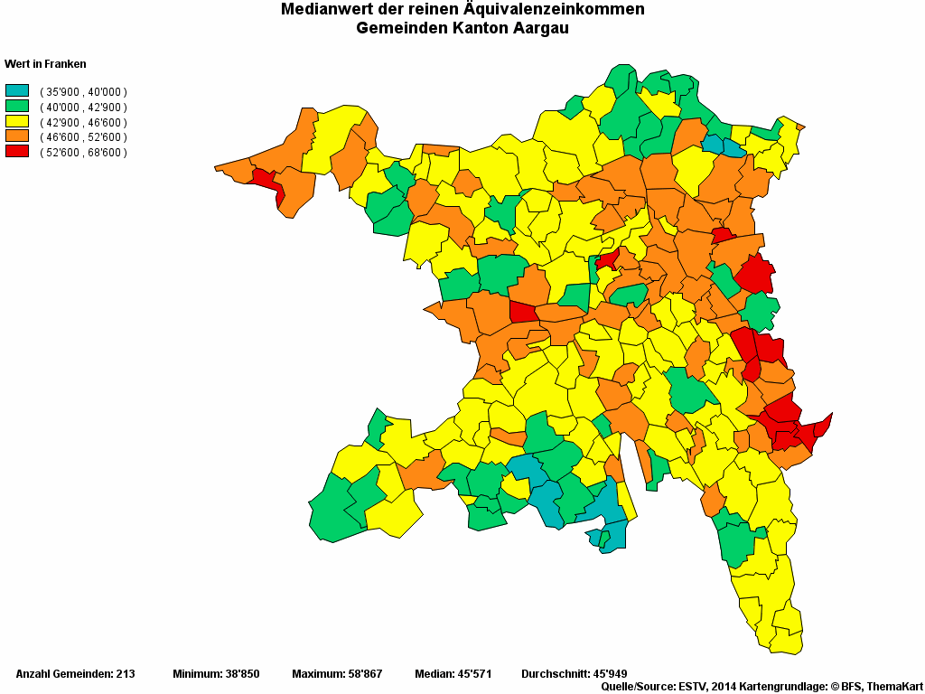 Choropleth map of rvariable