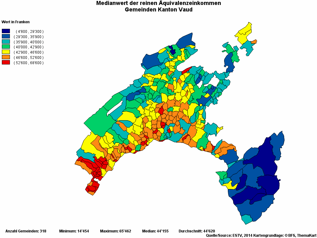 Choropleth map of rvariable