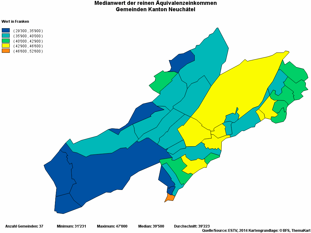 Choropleth map of rvariable