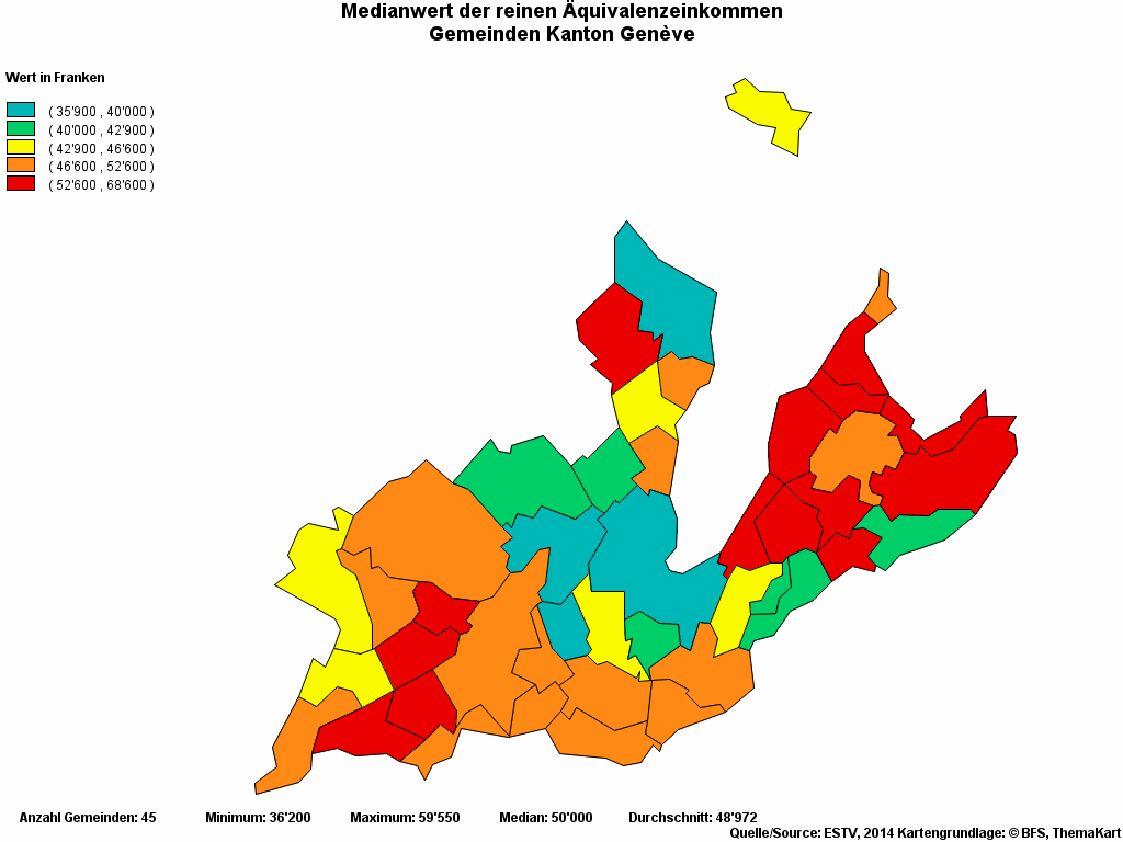 Choropleth map of rvariable