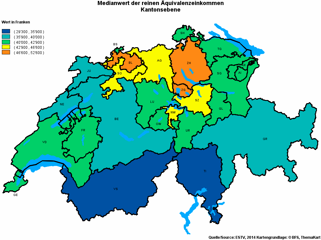 Choropleth map of rvariable