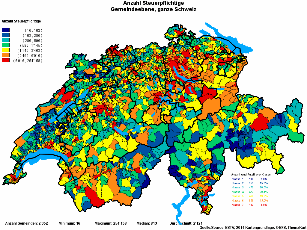 Choropleth map of rvariable