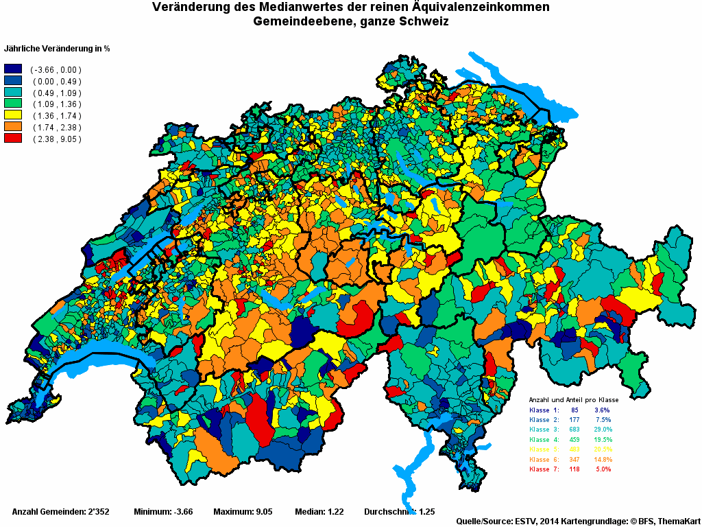 Choropleth map of rvariable
