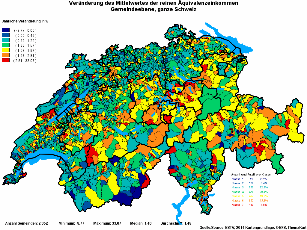 Choropleth map of rvariable