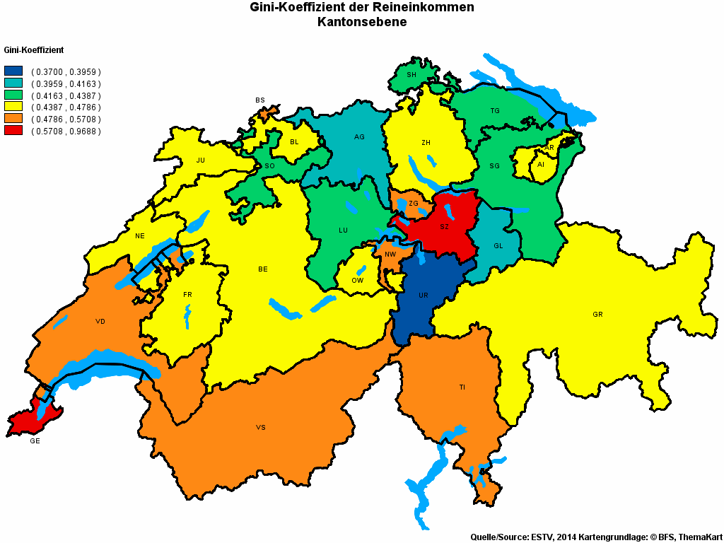 Choropleth map of rvariable
