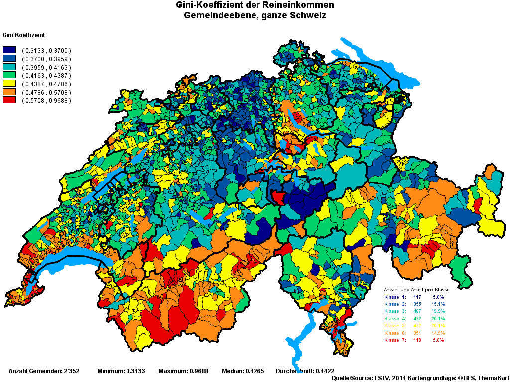 Choropleth map of rvariable