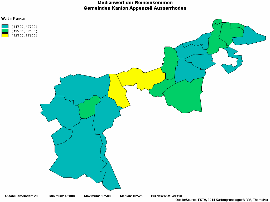 Choropleth map of rvariable