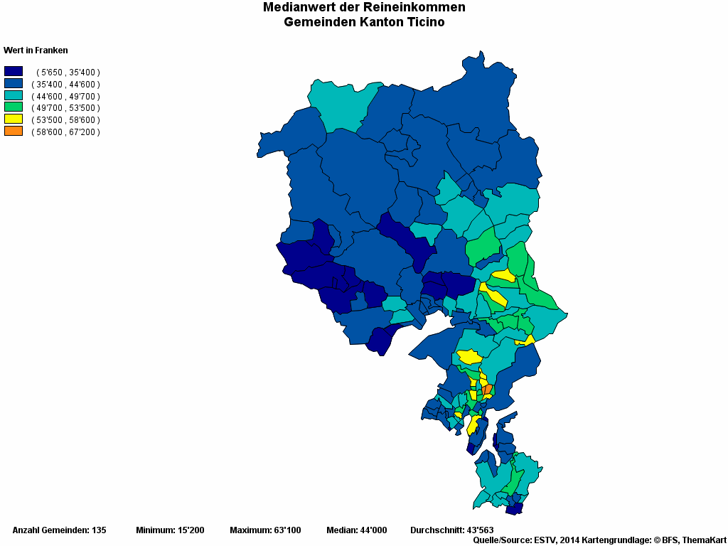 Choropleth map of rvariable