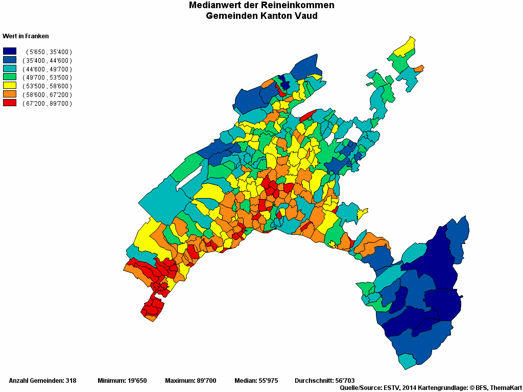 Choropleth map of rvariable