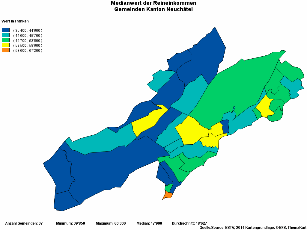 Choropleth map of rvariable