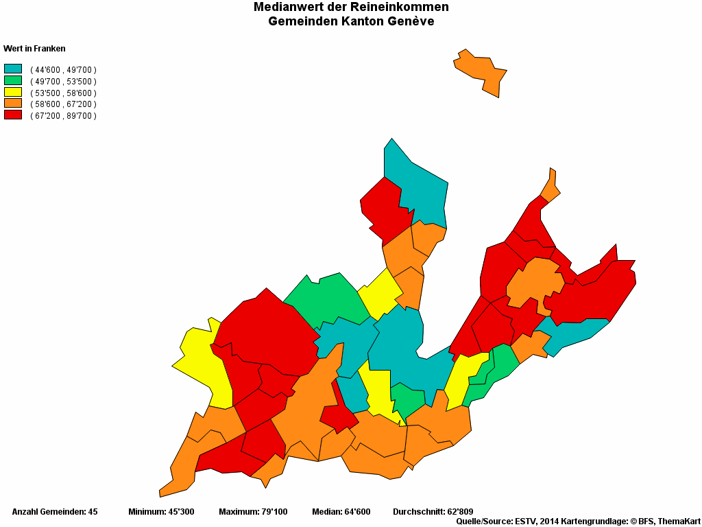 Choropleth map of rvariable