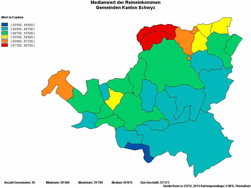 Choropleth map of rvariable