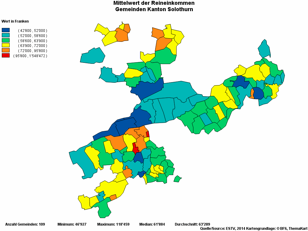 Choropleth map of rvariable