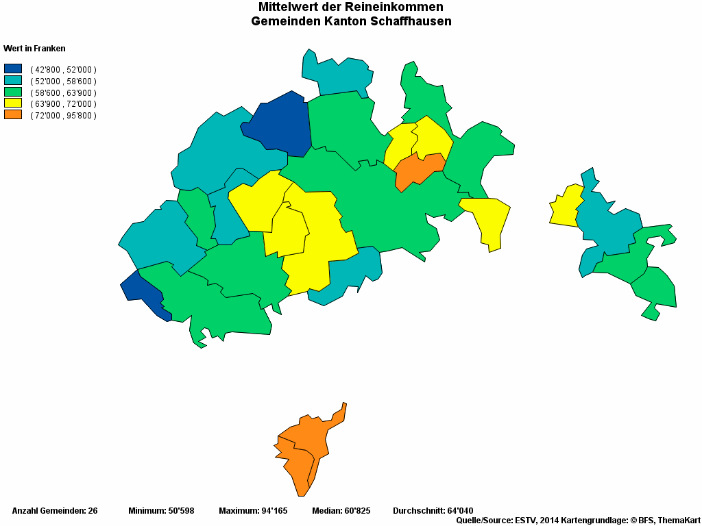 Choropleth map of rvariable