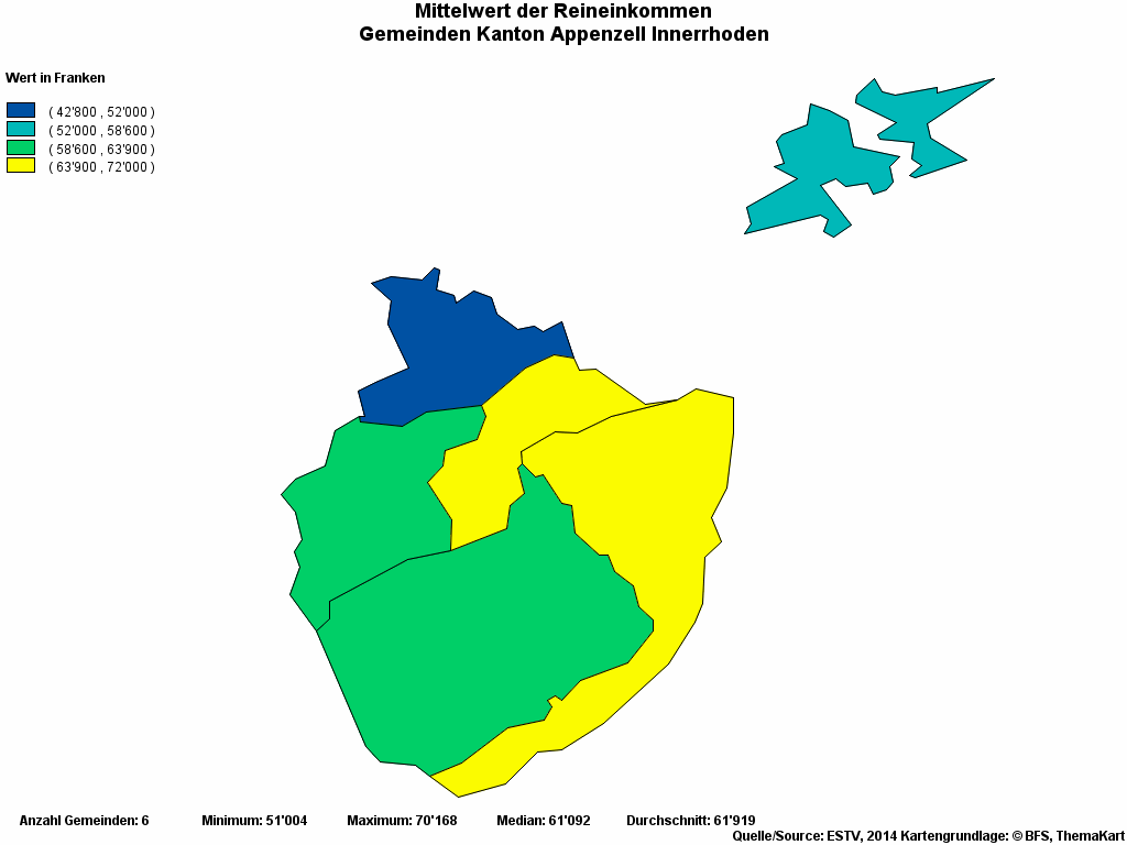 Choropleth map of rvariable