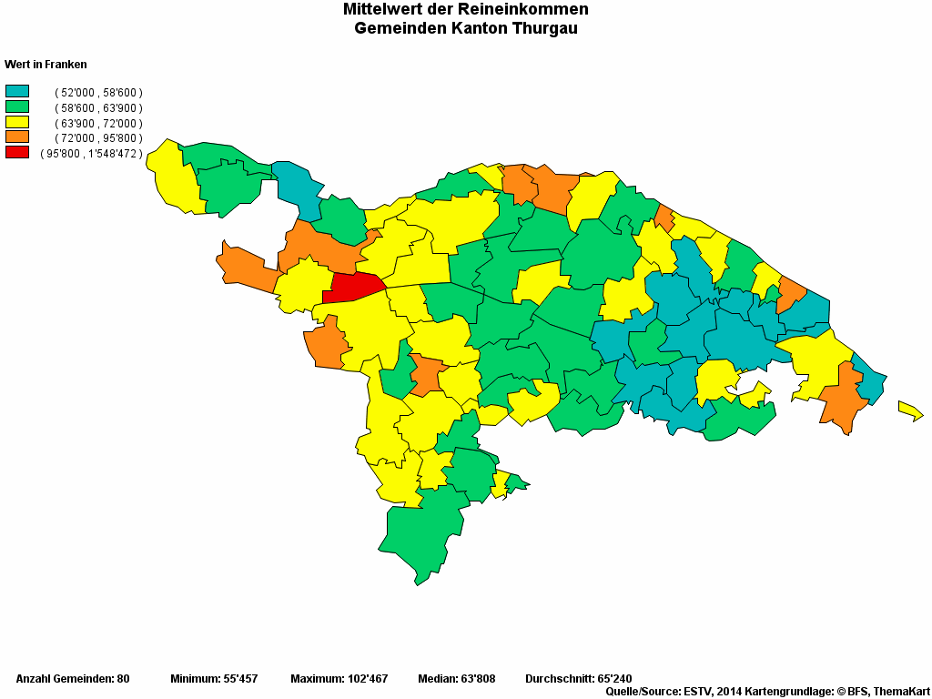 Choropleth map of rvariable