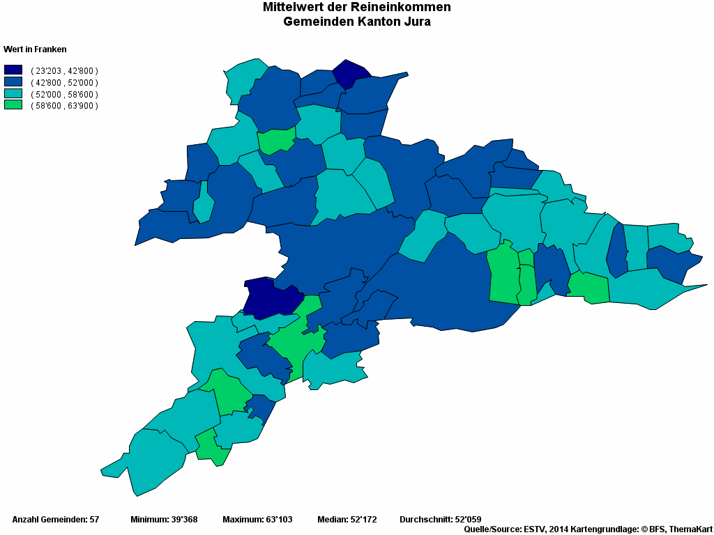 Choropleth map of rvariable