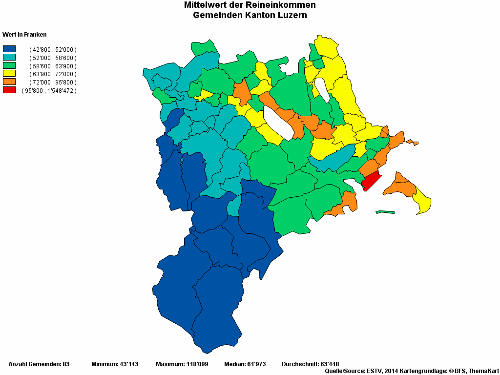 Choropleth map of rvariable