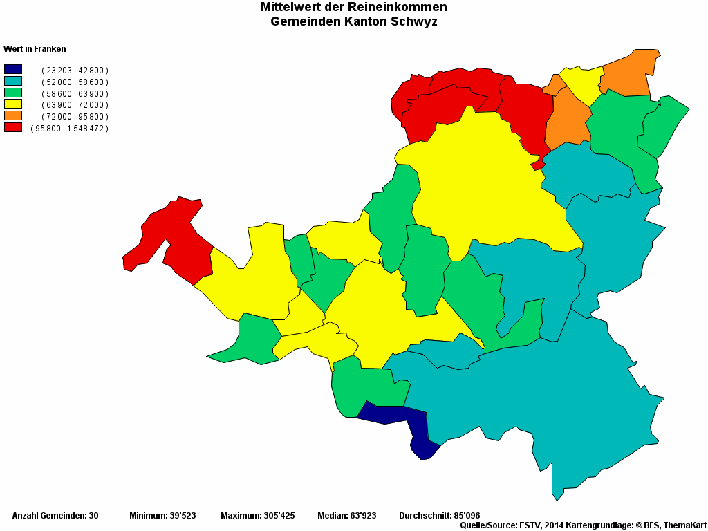 Choropleth map of rvariable