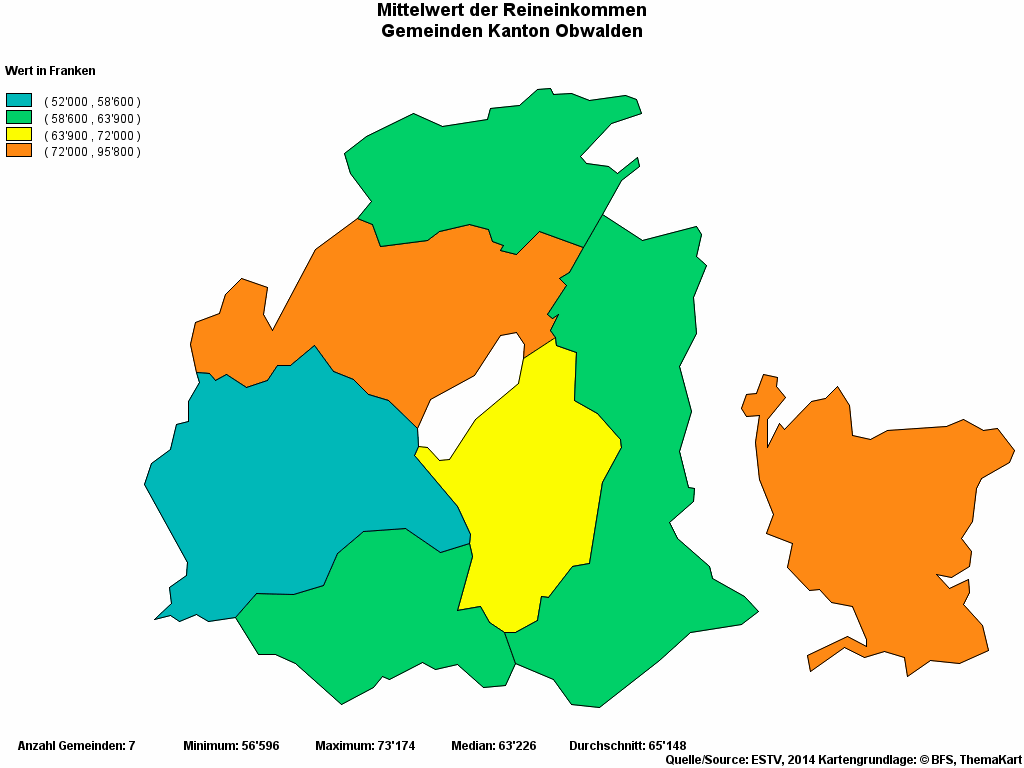Choropleth map of rvariable