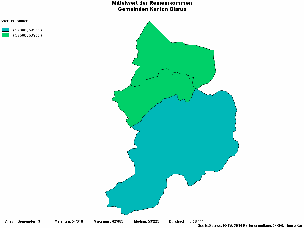 Choropleth map of rvariable