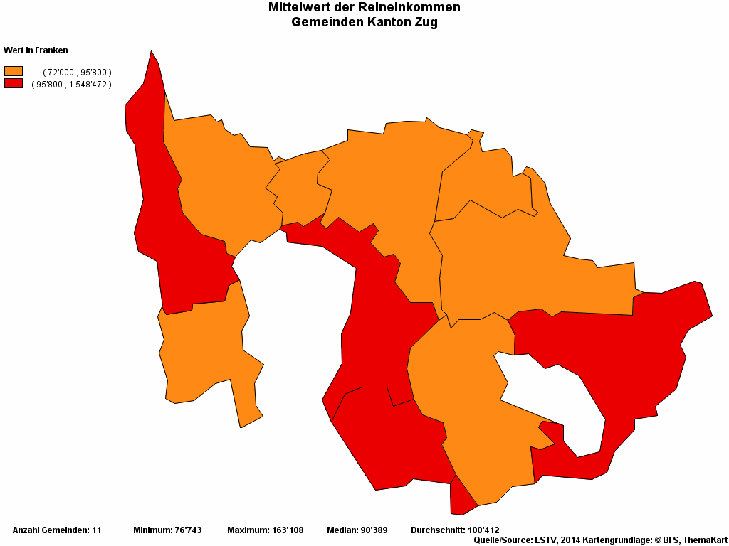 Choropleth map of rvariable