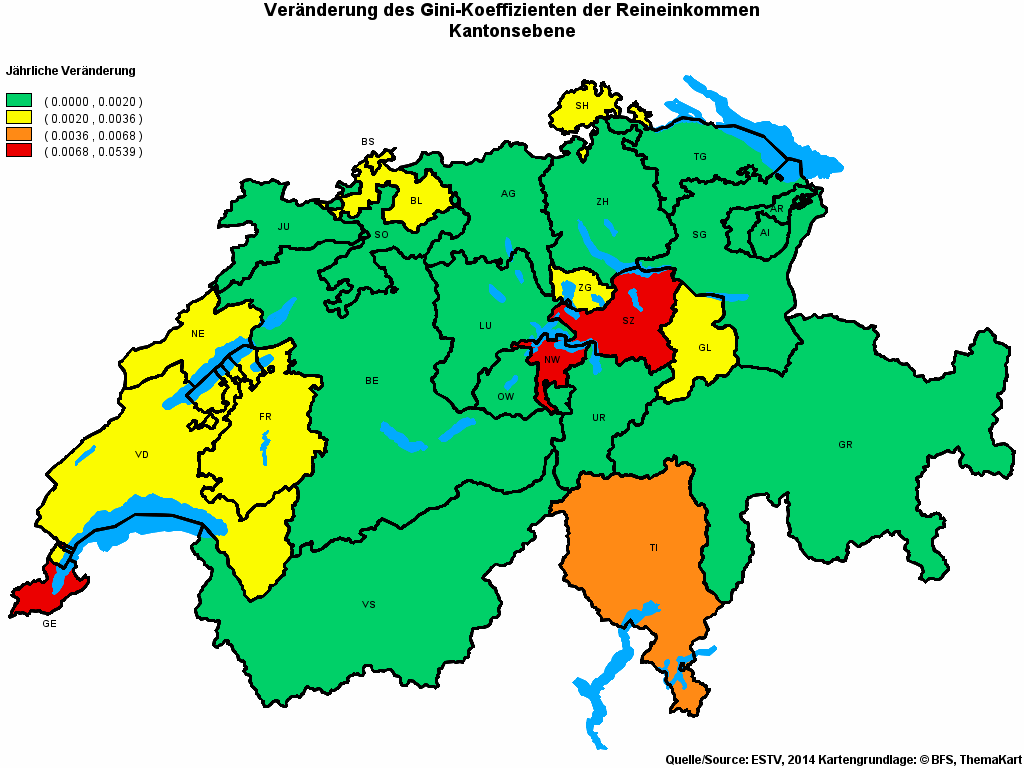Choropleth map of rvariable