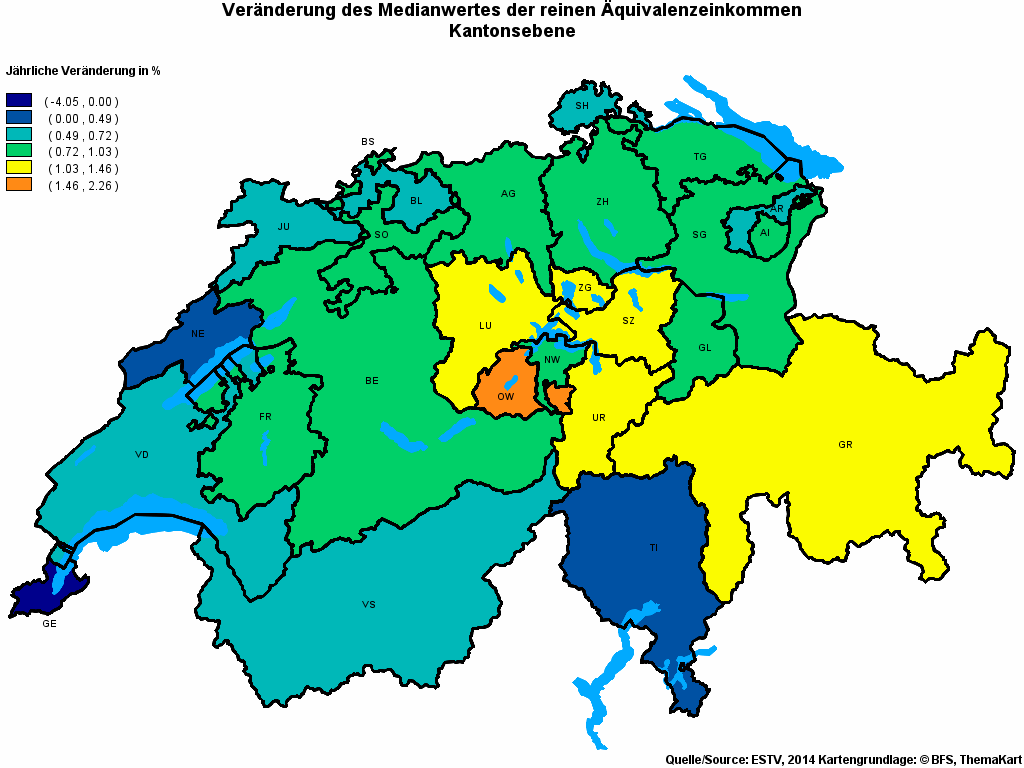 Choropleth map of rvariable