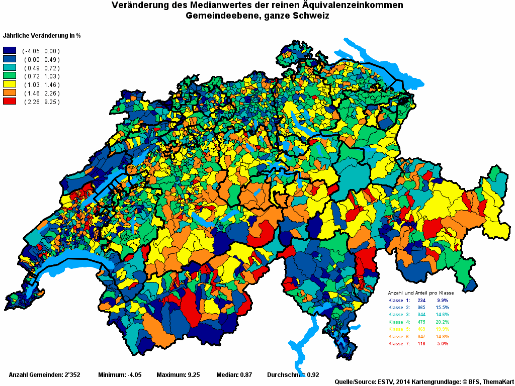 Choropleth map of rvariable