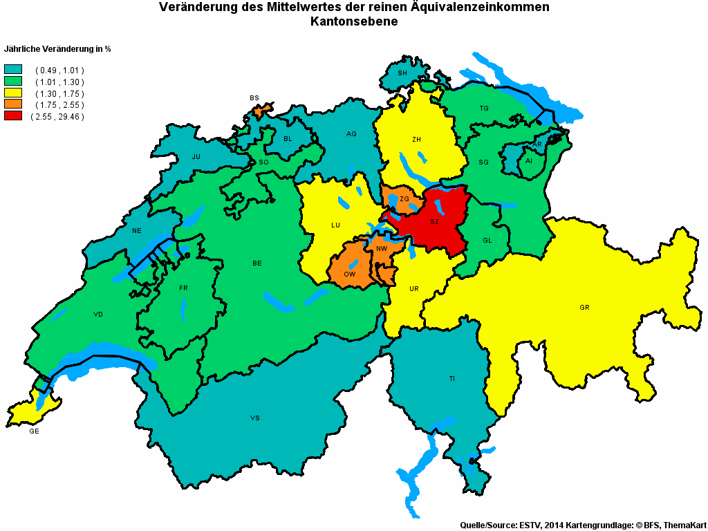 Choropleth map of rvariable